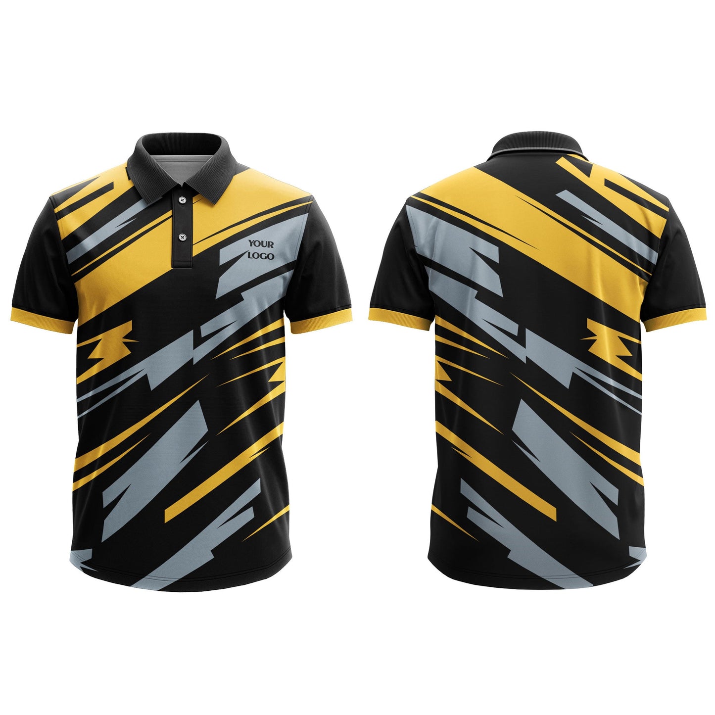 Custom Polo T-Shirt - Abstract Stripe Design - Personalized Tee