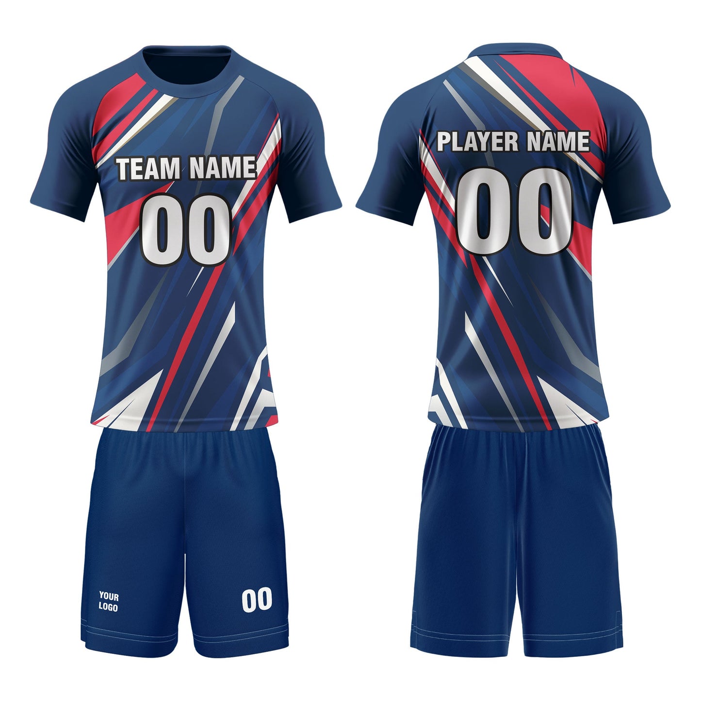 Custom Volleyball Uniform  - Abstract Accent - Personalized Kit