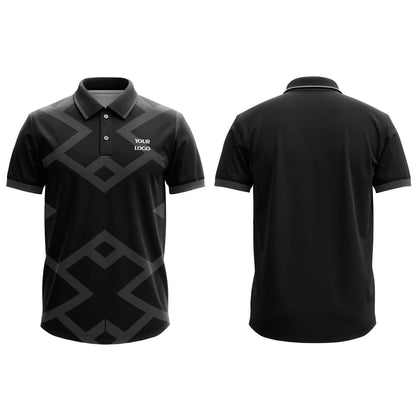 Custom Polo T-Shirt - Geometric Pattern - Personalized Polo T-Shirt