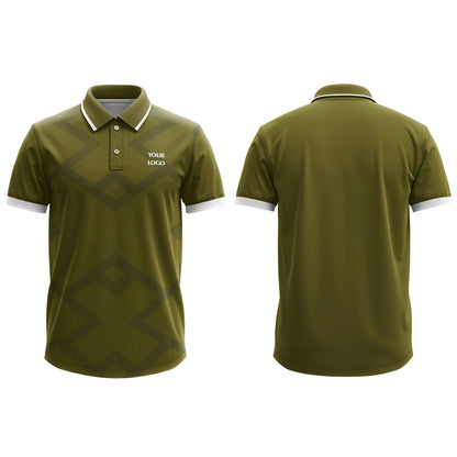 Custom Polo T-Shirt - Geometric Pattern - Personalized Polo T-Shirt