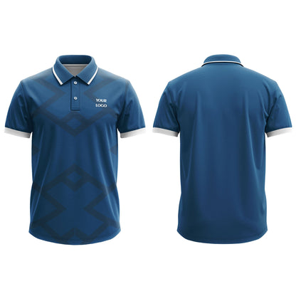 Custom Polo T-Shirt - Geometric Pattern - Personalized Polo T-Shirt