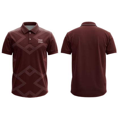 Custom Polo T-Shirt - Geometric Pattern - Personalized Polo T-Shirt