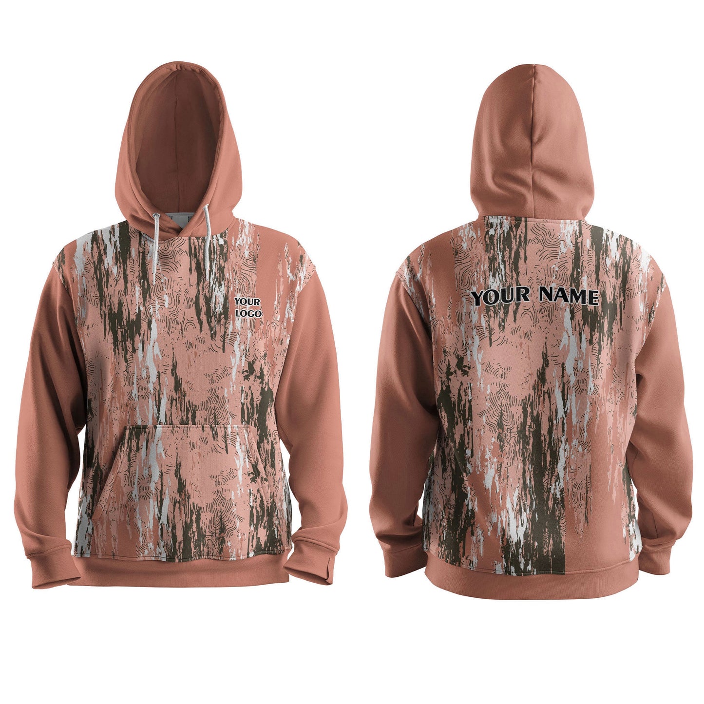 Custom Hoodie - Abstract Camo Design - Personalized Sweatshirt