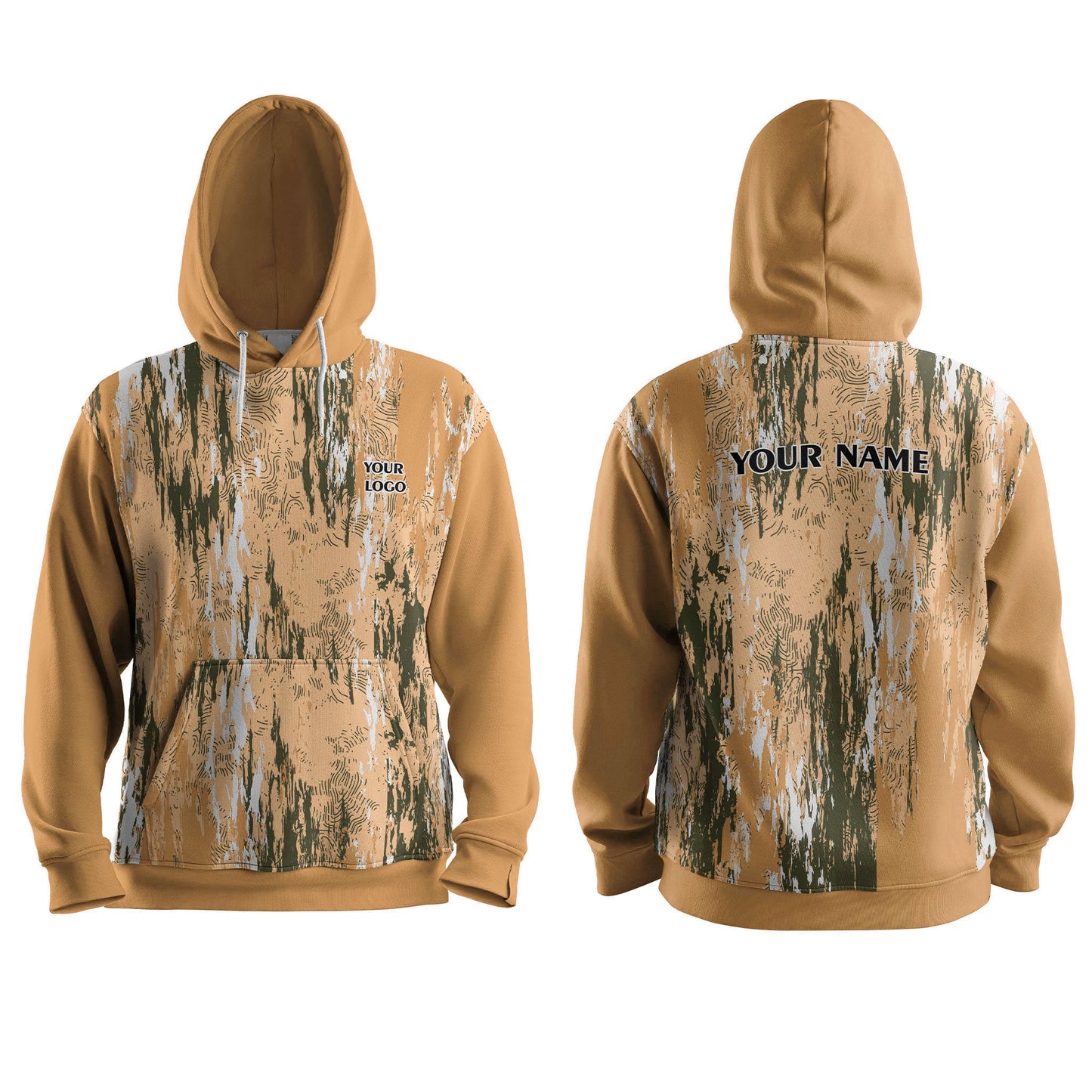 Custom Hoodie - Abstract Camo Design - Personalized Sweatshirt