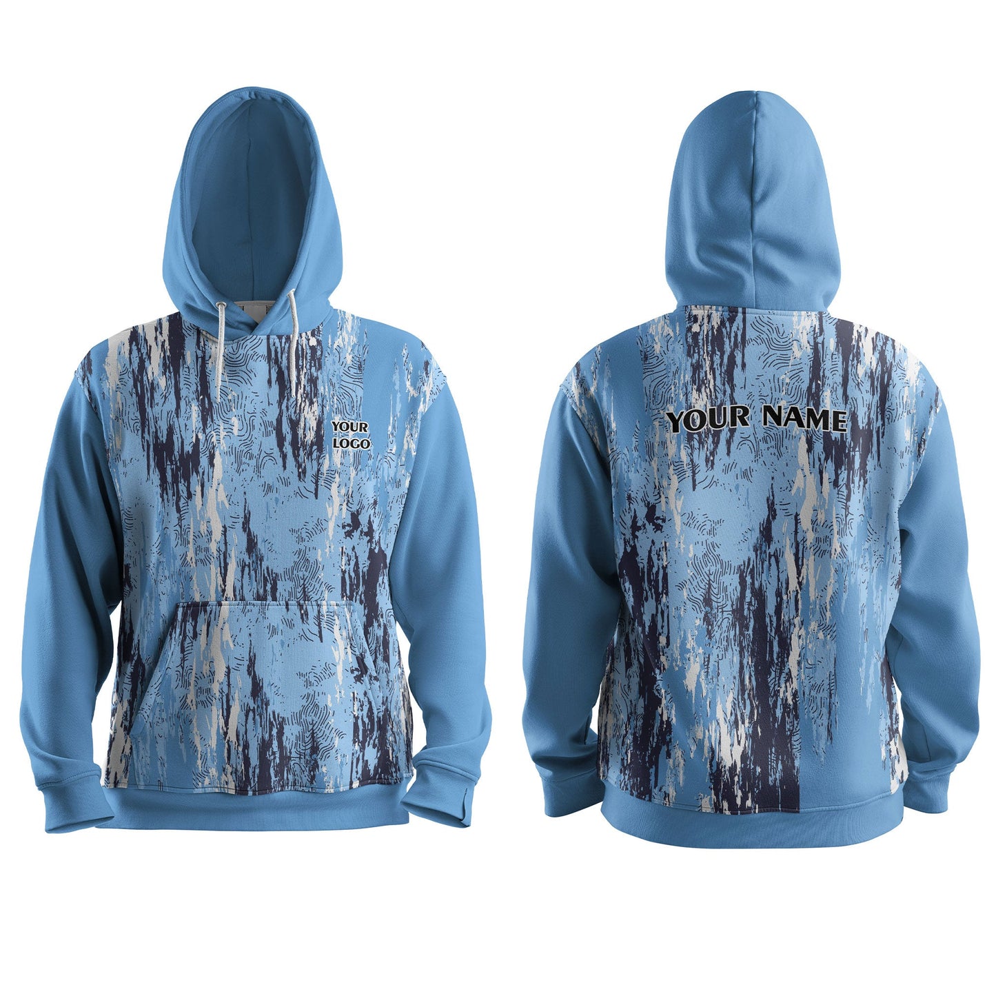 Custom Hoodie - Abstract Camo Design - Personalized Sweatshirt