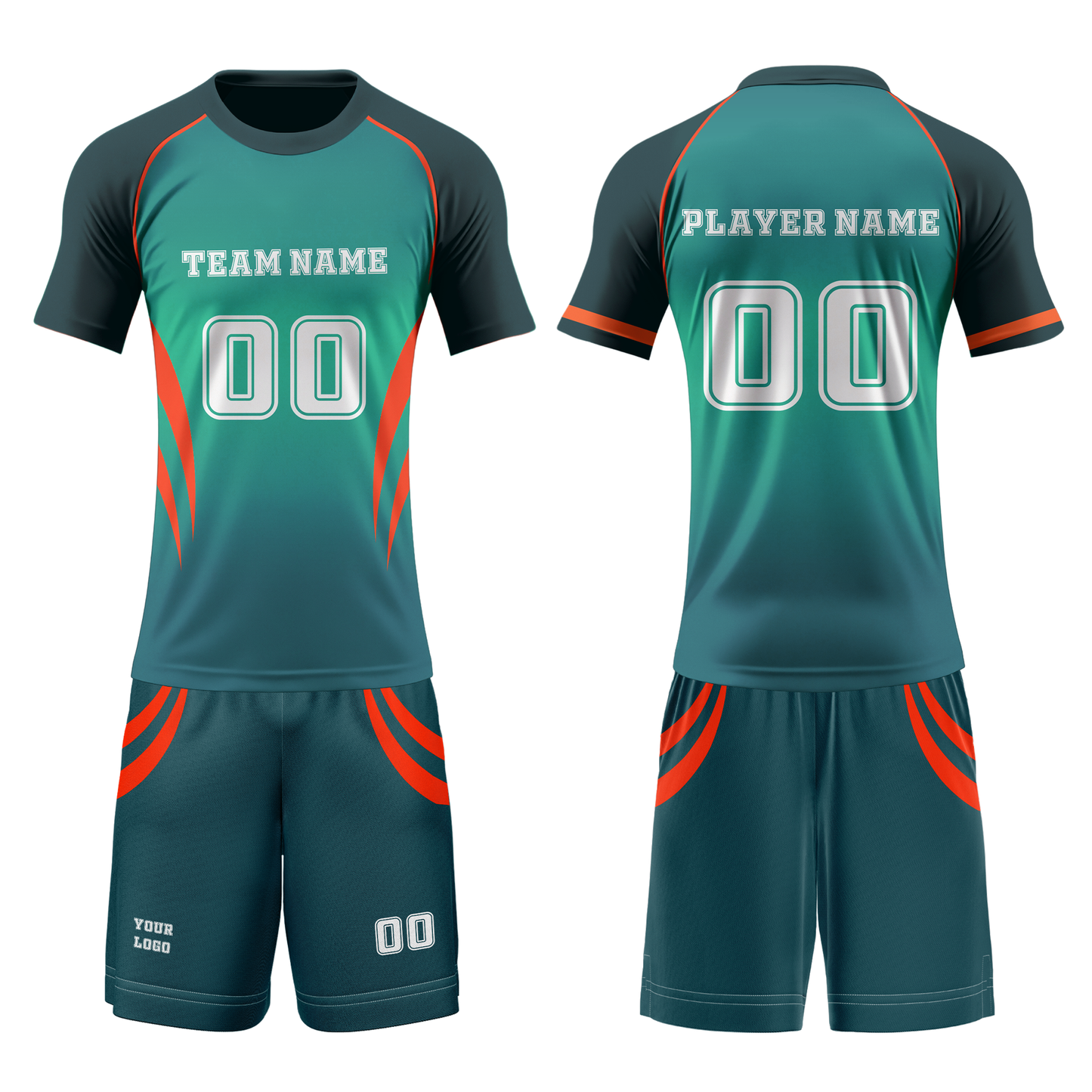 Custom Volleyball Uniform - Accent Design - Personalized Uniform
