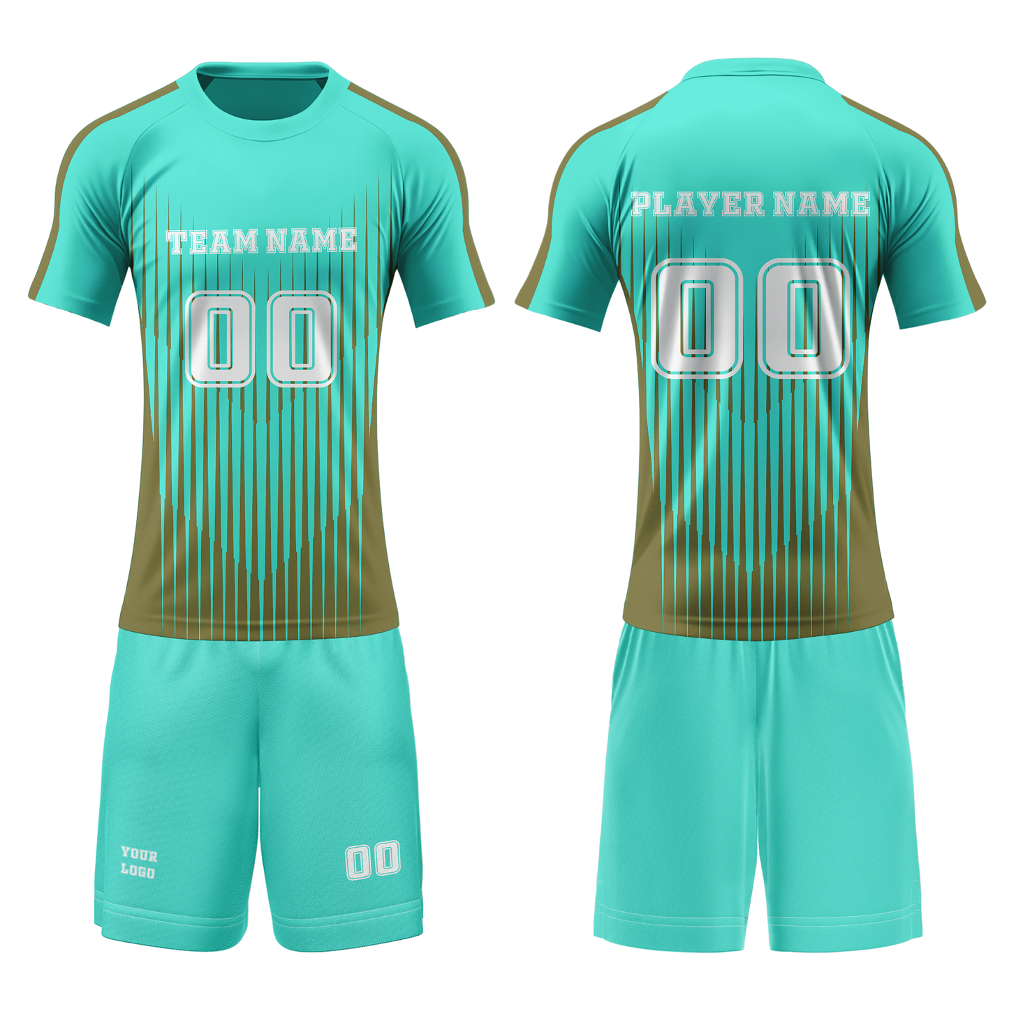 Custom Volleyball Uniform - Two-Tone Pinstripe - Personalized Teamwear