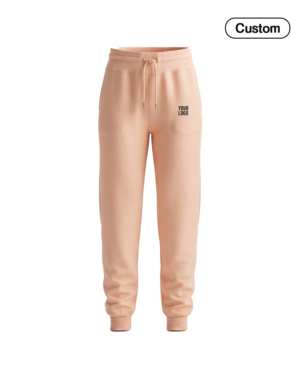 Custom Women Cargo Joggers - Ribbed Ankle Cuff - Personalized