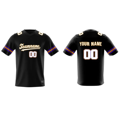 Custom American Football Jersey - Black Trim - Personalized