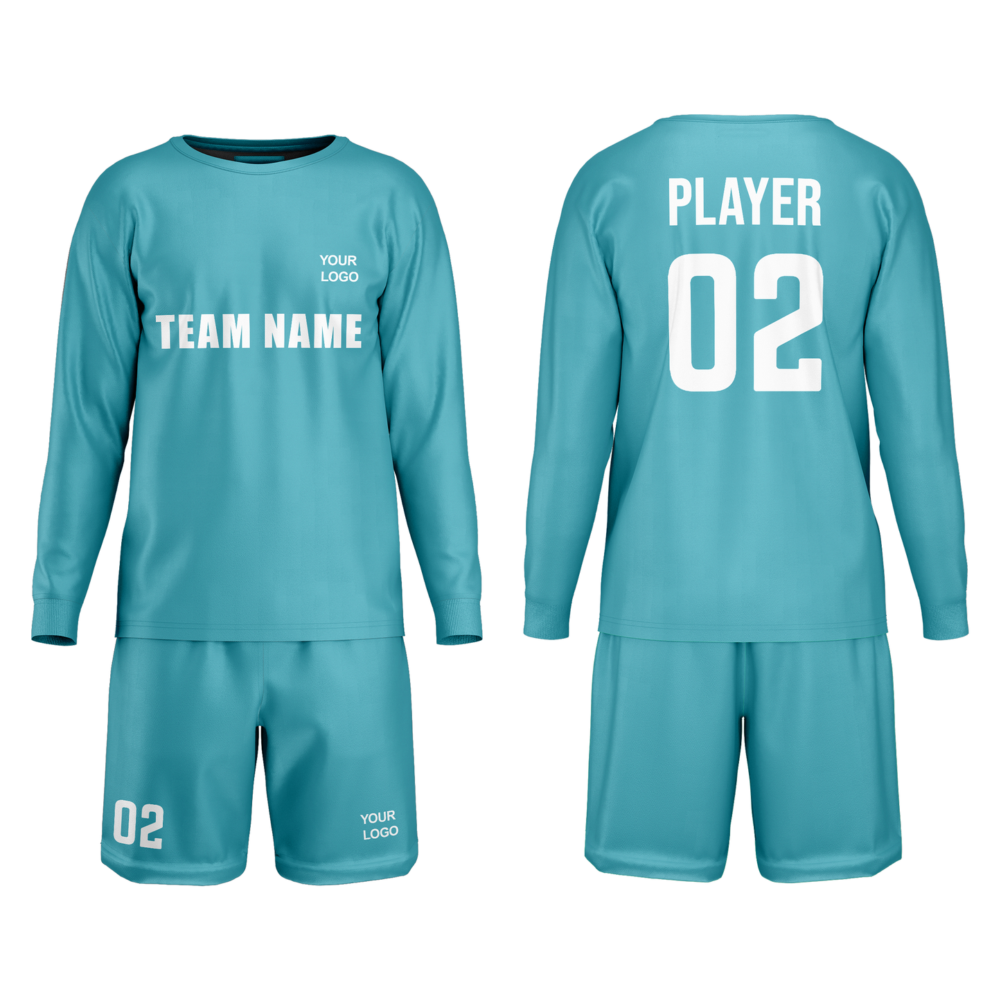 Custom Soccer Goalkeeper Uniform - Solid Design - Personalized