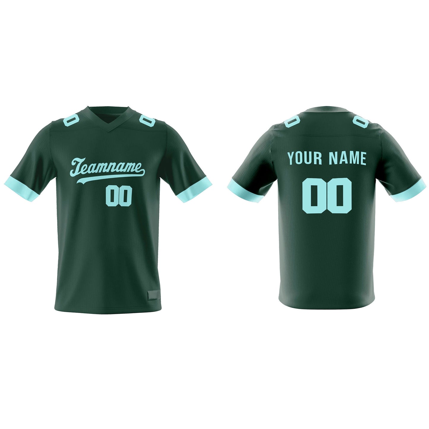 Custom American Football Jersey - Solid Trim - Personalized