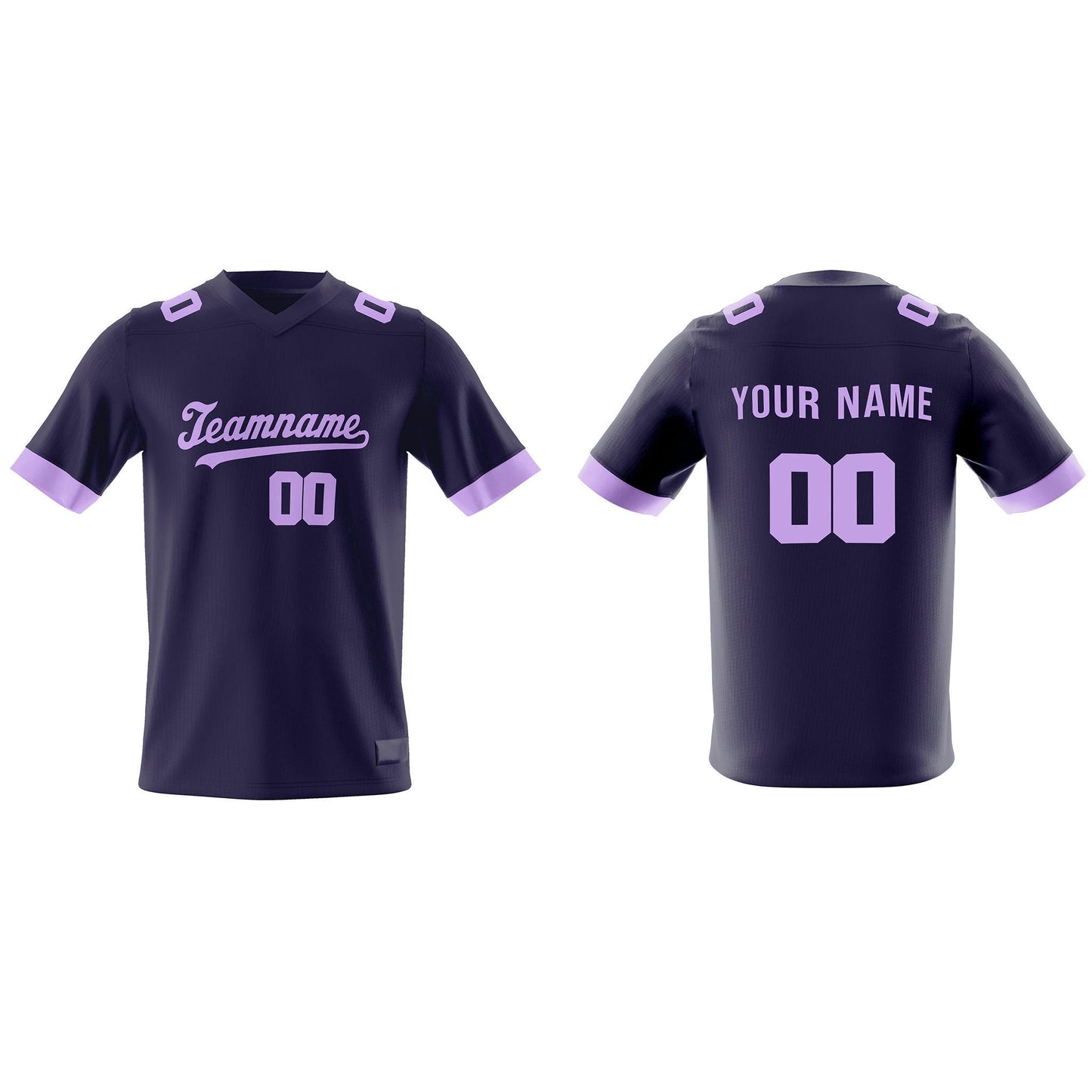 Custom American Football Jersey - Solid Trim - Personalized