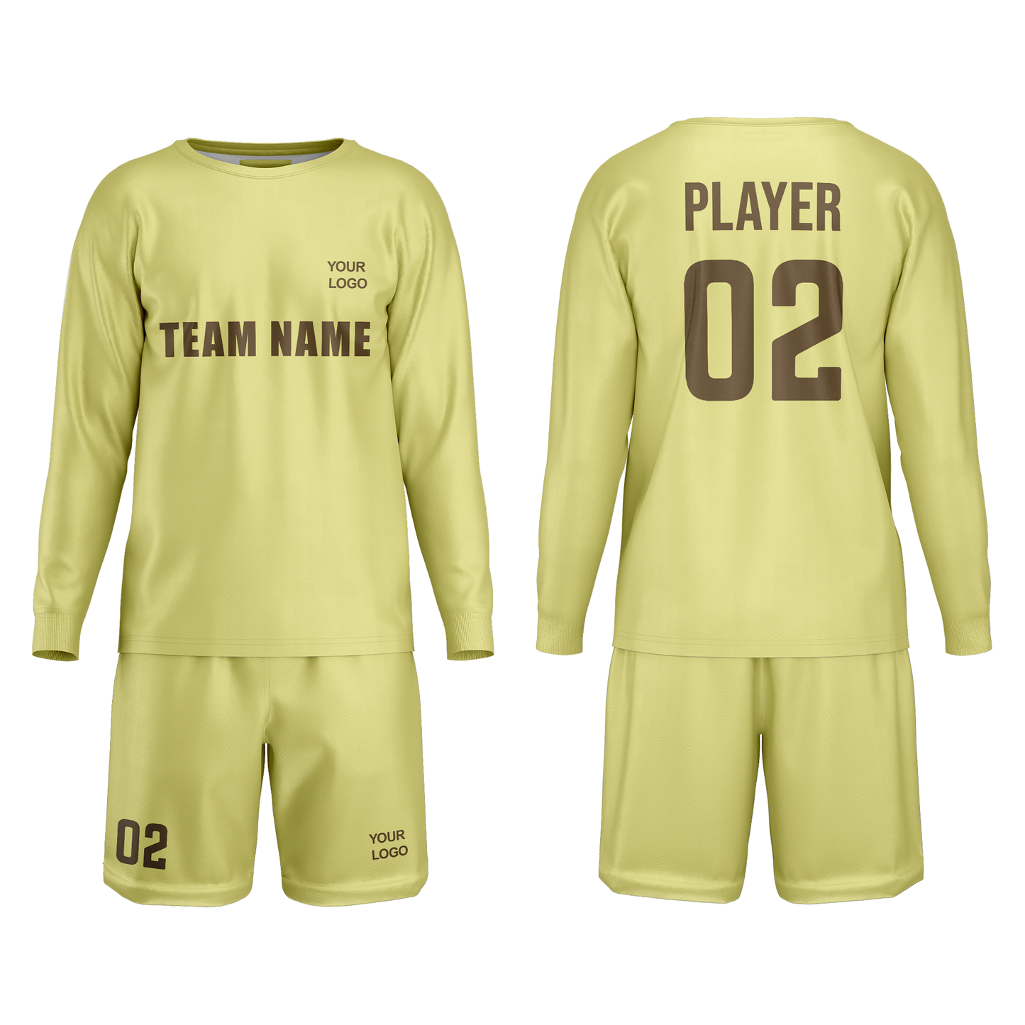 Custom Soccer Goalkeeper Uniform - Solid Design - Personalized