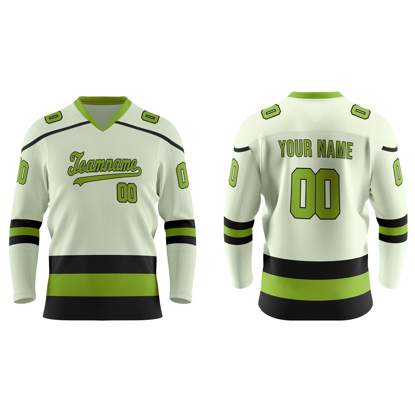 Custom Ice Hockey Jersey - Black Trim Design - Personalized