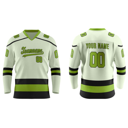 Custom Ice Hockey Jersey - Black Trim Design - Personalized