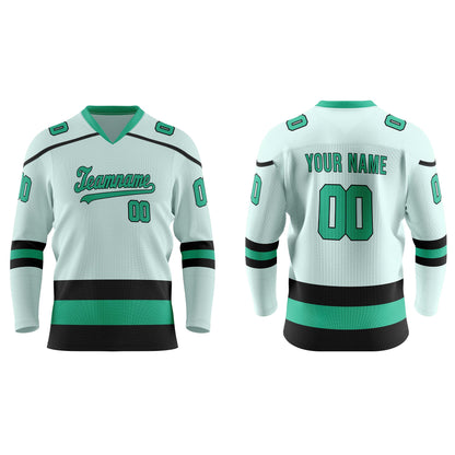 Custom Ice Hockey Jersey - Black Trim Design - Personalized