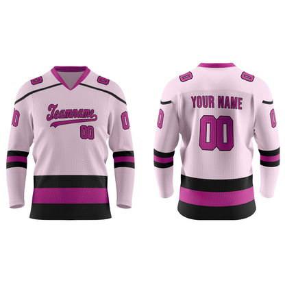 Custom Ice Hockey Jersey - Black Trim Design - Personalized
