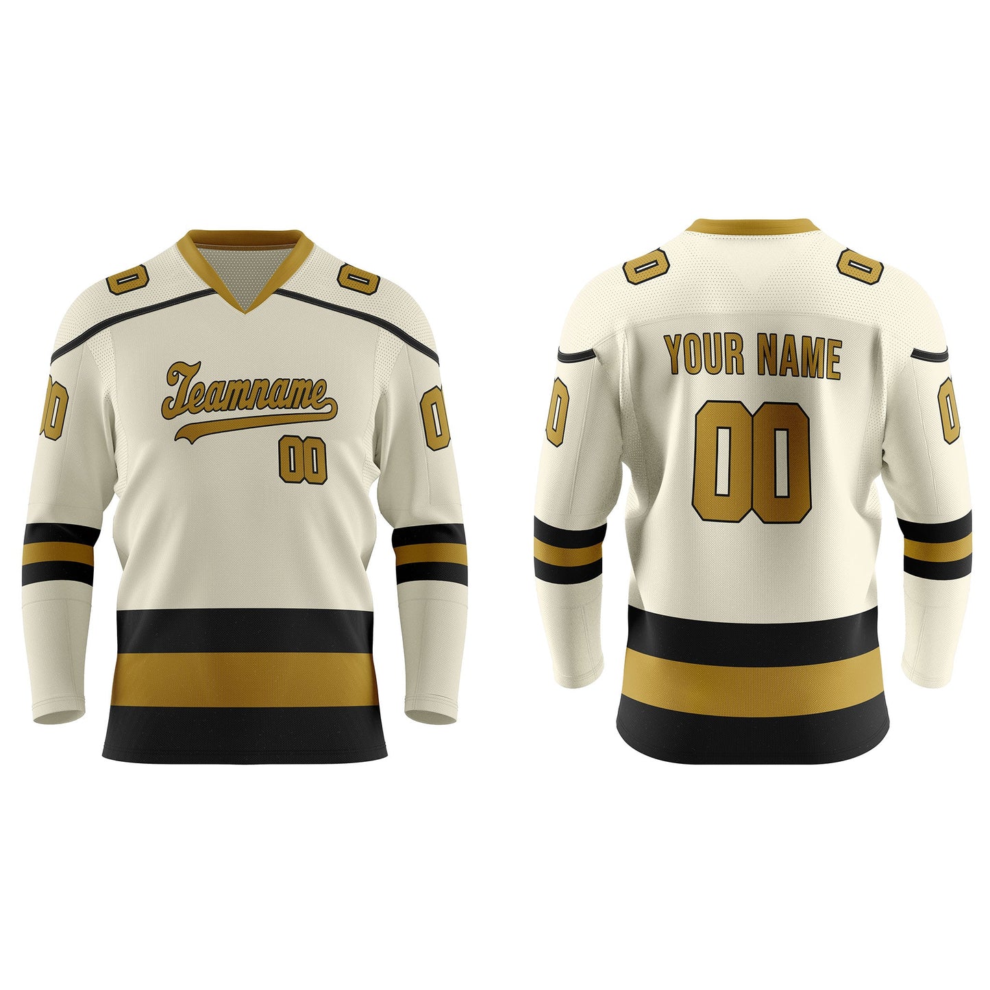Custom Ice Hockey Jersey - Black Trim Design - Personalized