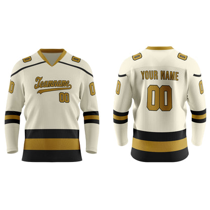 Custom Ice Hockey Jersey - Black Trim Design - Personalized