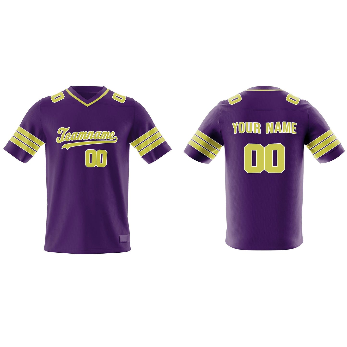 Custom American Football Jersey - Color Accent - Personalized