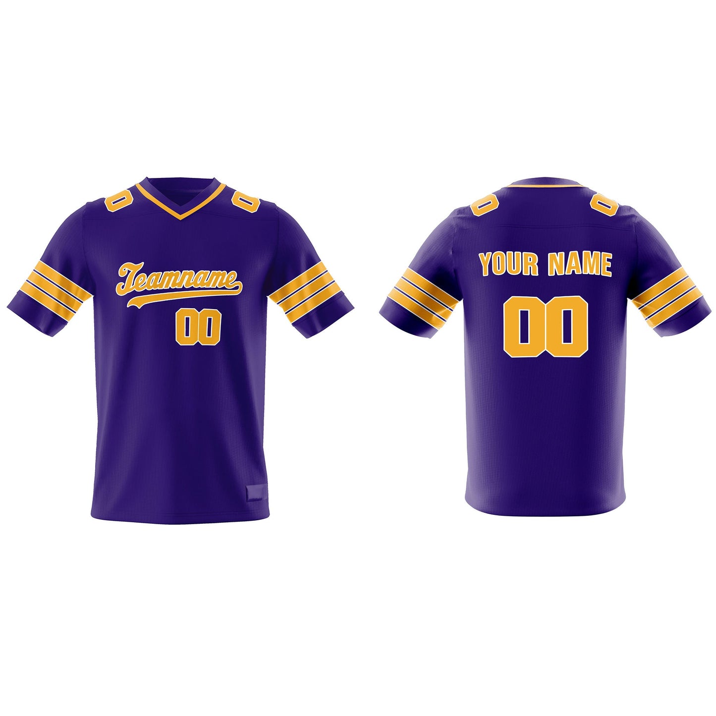 Custom American Football Jersey - Color Accent - Personalized