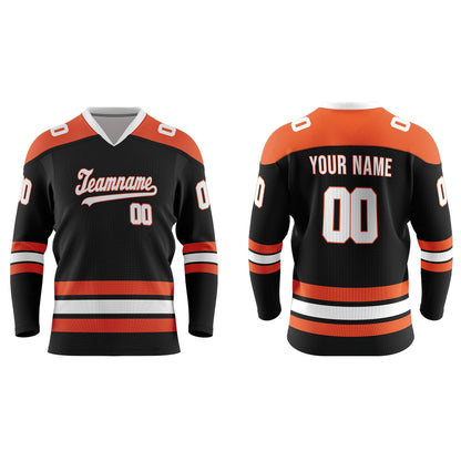 Custom Ice Hockey Jersey - Bi-Color Trim - Personalized Jersey