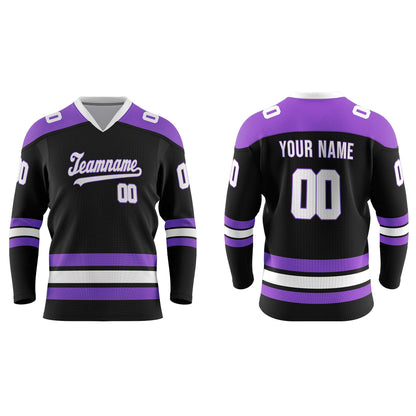 Custom Ice Hockey Jersey - Bi-Color Trim - Personalized Jersey