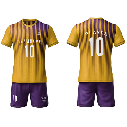 Custom Soccer Uniform – Stripe Design – Personalized Team Kit