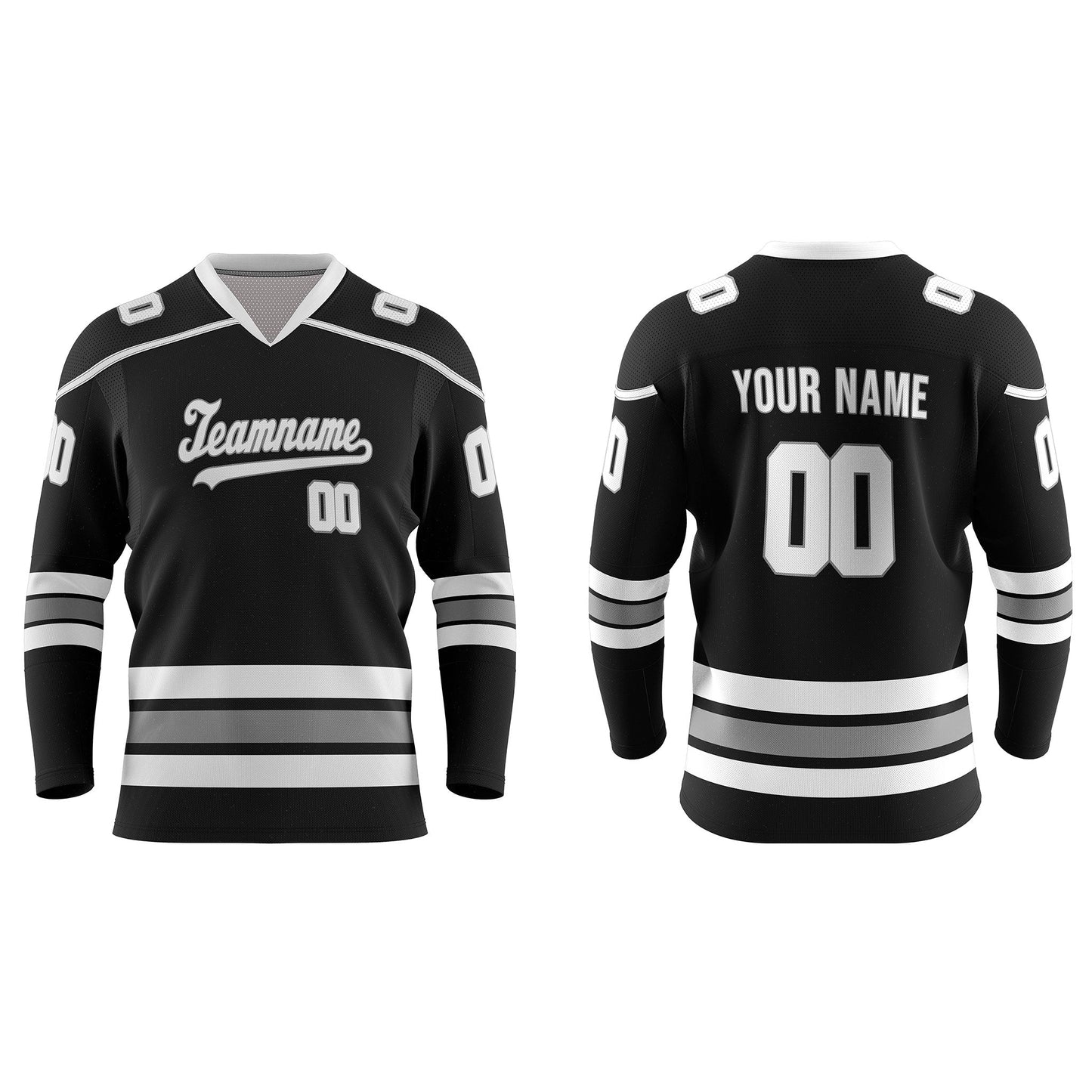 Custom Ice Hockey Jersey - Two-Color Accent - Personalized Top