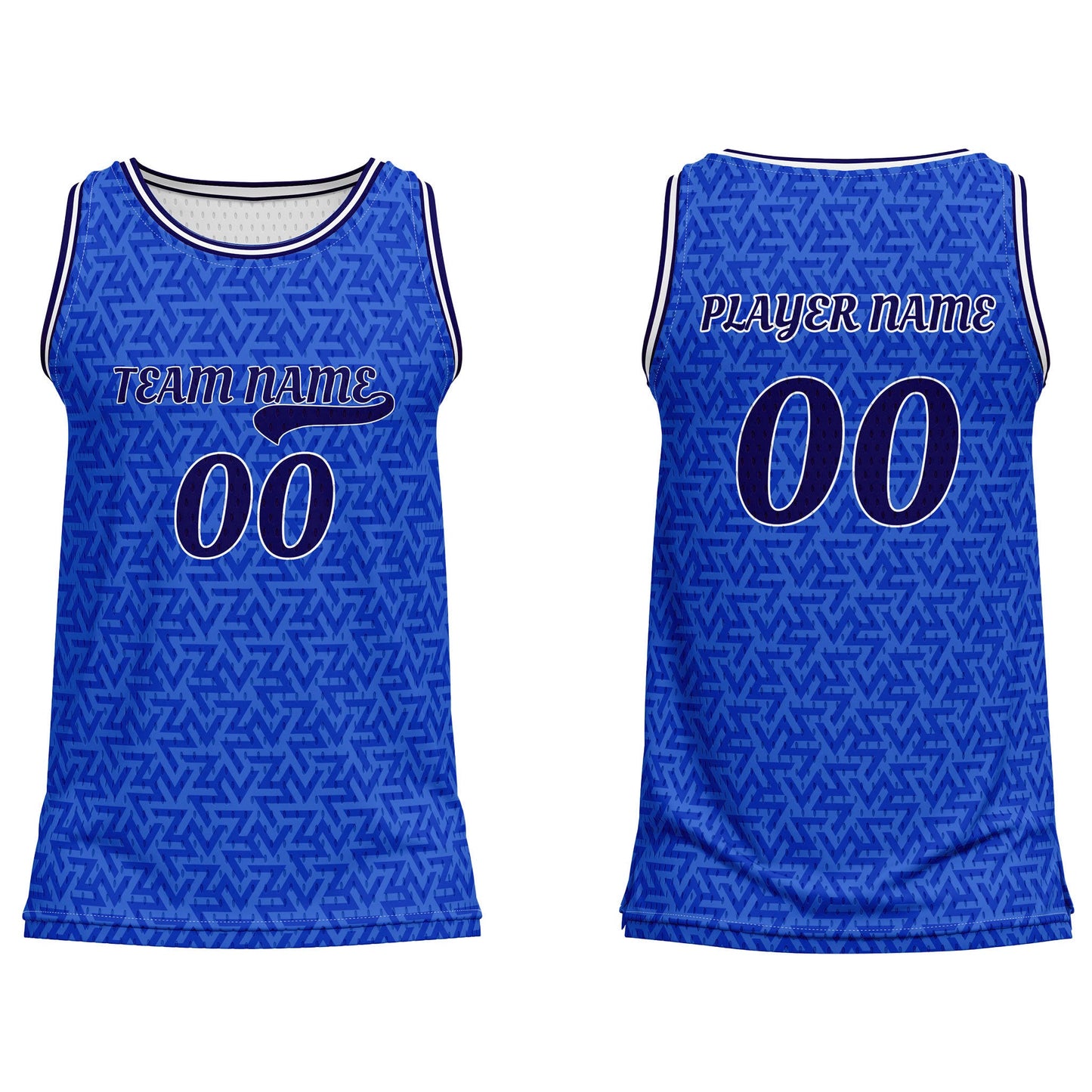 Custom Basketball Tank Top - Geometric Design - Personalized Jersey