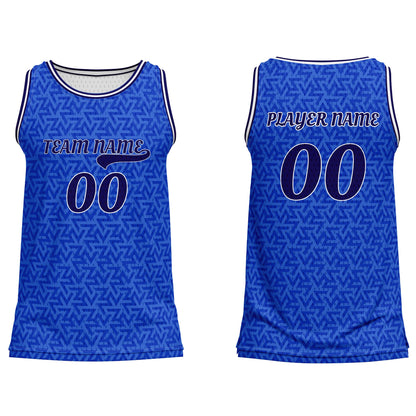 Custom Basketball Tank Top - Geometric Design - Personalized Jersey