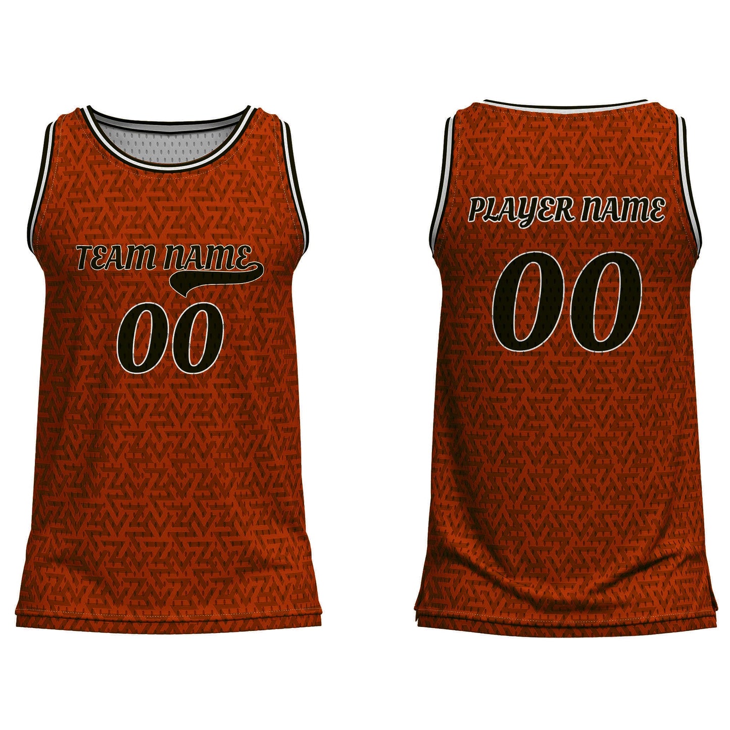 Custom Basketball Tank Top - Geometric Design - Personalized Jersey