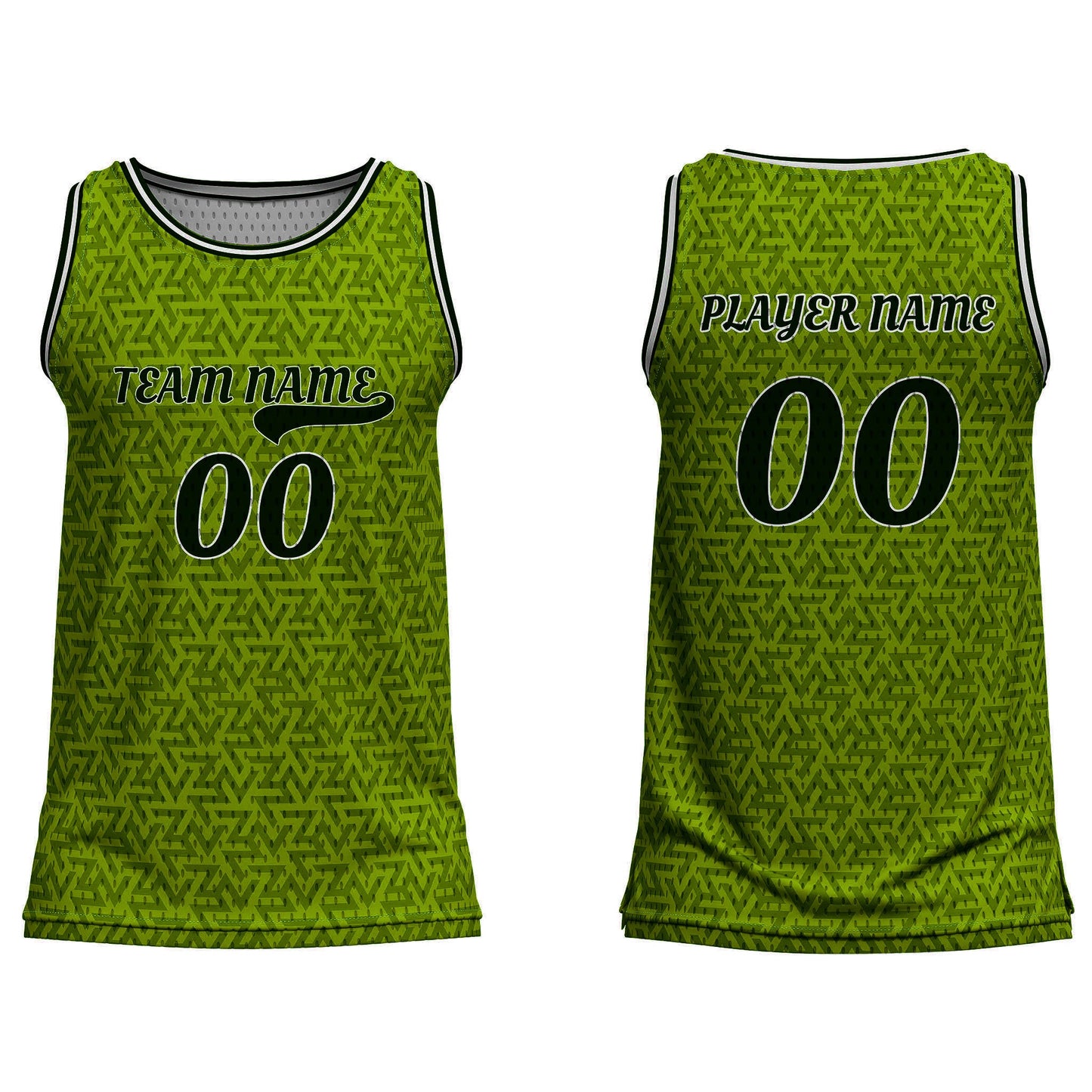 Custom Basketball Tank Top - Geometric Design - Personalized Jersey