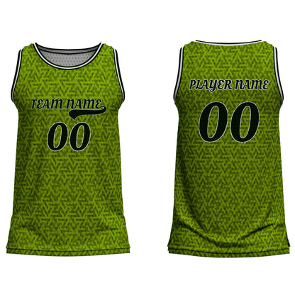 Custom Basketball Tank Top - Geometric Design - Personalized Jersey