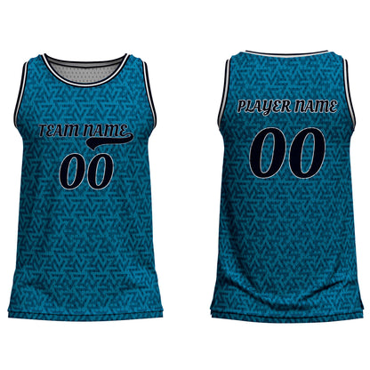 Custom Basketball Tank Top - Geometric Design - Personalized Jersey