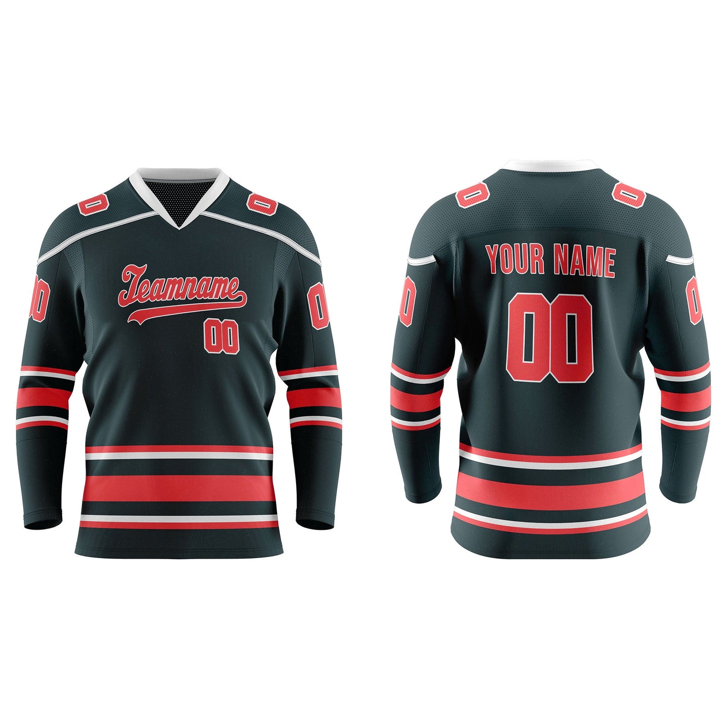 Custom Ice Hockey Jersey - Vector Trim - Personalized Gamewear