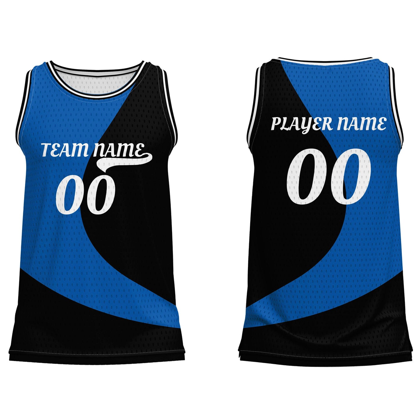 Custom Basketball Tank Top - Vector Two-Tone Personalized Top