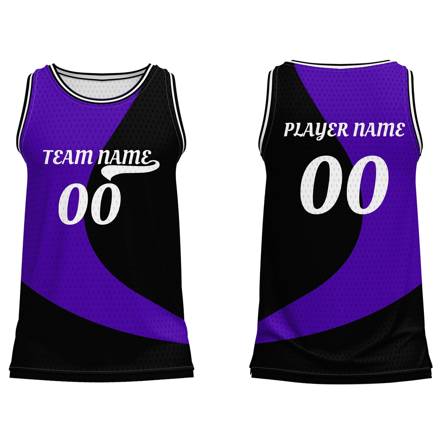 Custom Basketball Tank Top - Vector Two-Tone Personalized Top