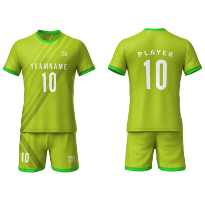 Custom Soccer Uniform – Stripe Design – Personalized Team Kit