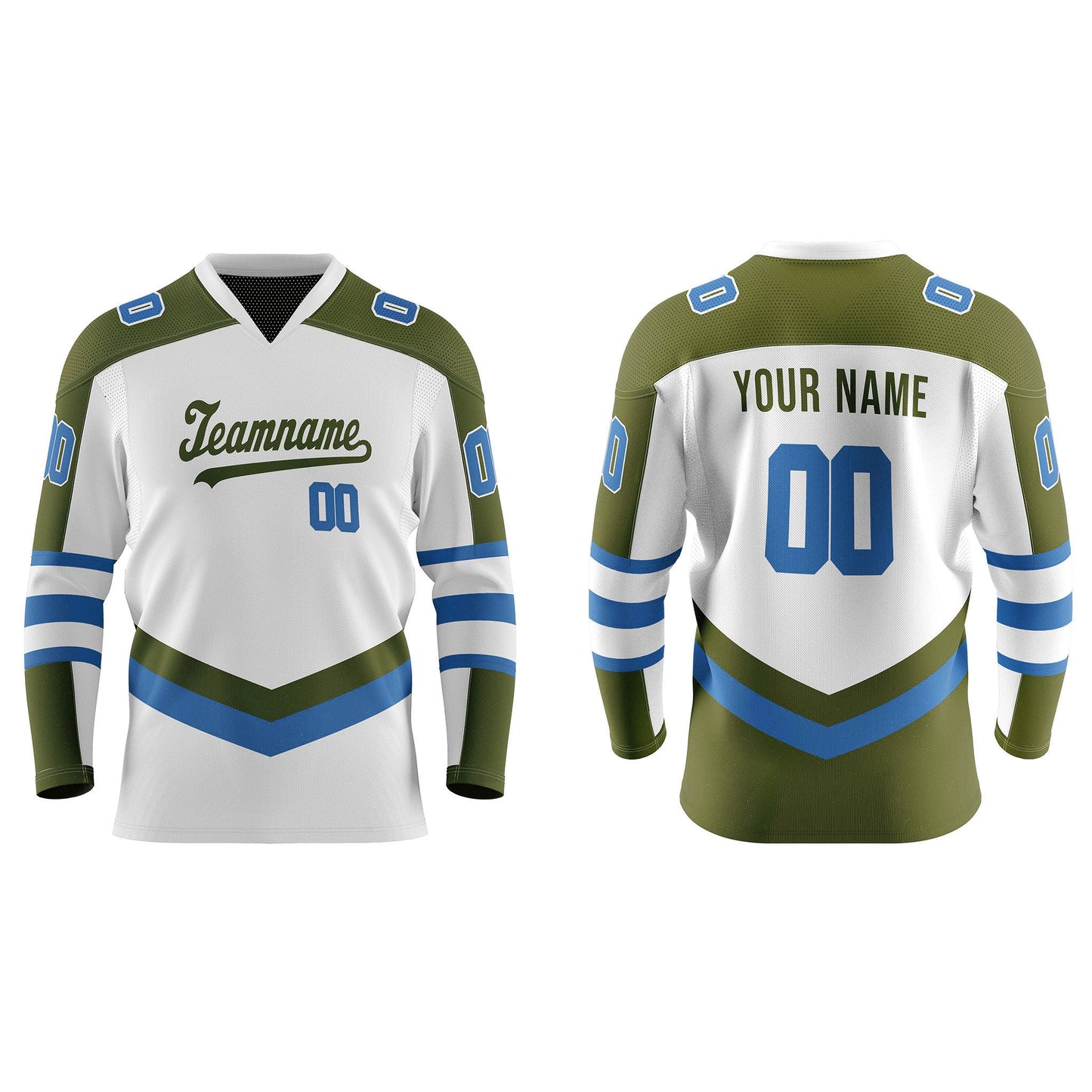 Custom Ice Hockey Jersey - White Panel - Personalized Teamwear