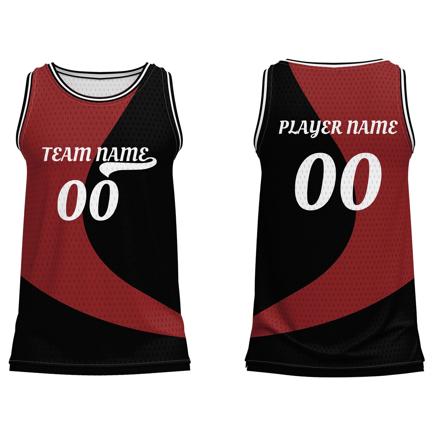 Custom Basketball Tank Top - Vector Two-Tone Personalized Top