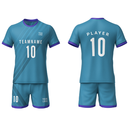 Custom Soccer Uniform – Stripe Design – Personalized Team Kit