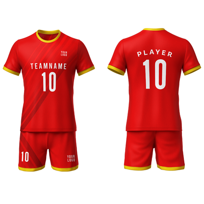 Custom Soccer Uniform – Stripe Design – Personalized Team Kit