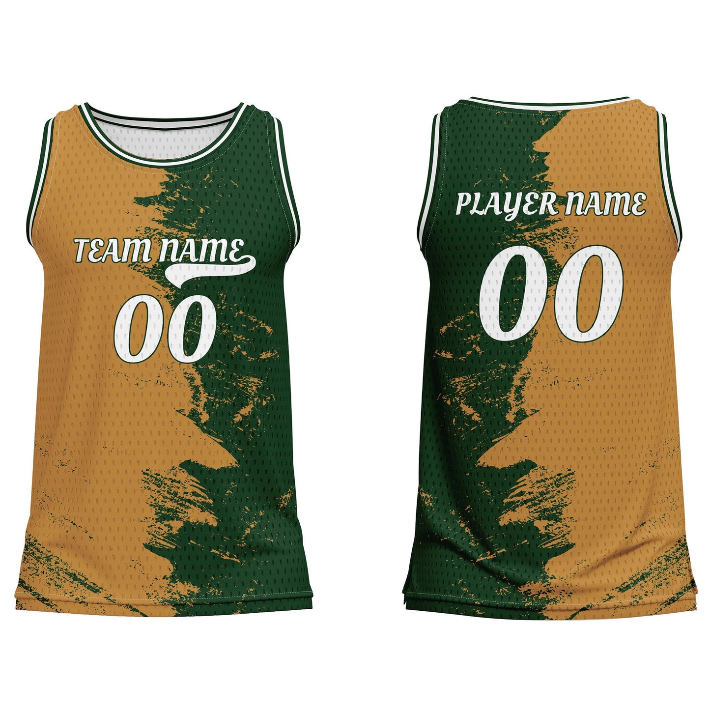 Custom Basketball Tank Top - Split Gradient Personalized Top