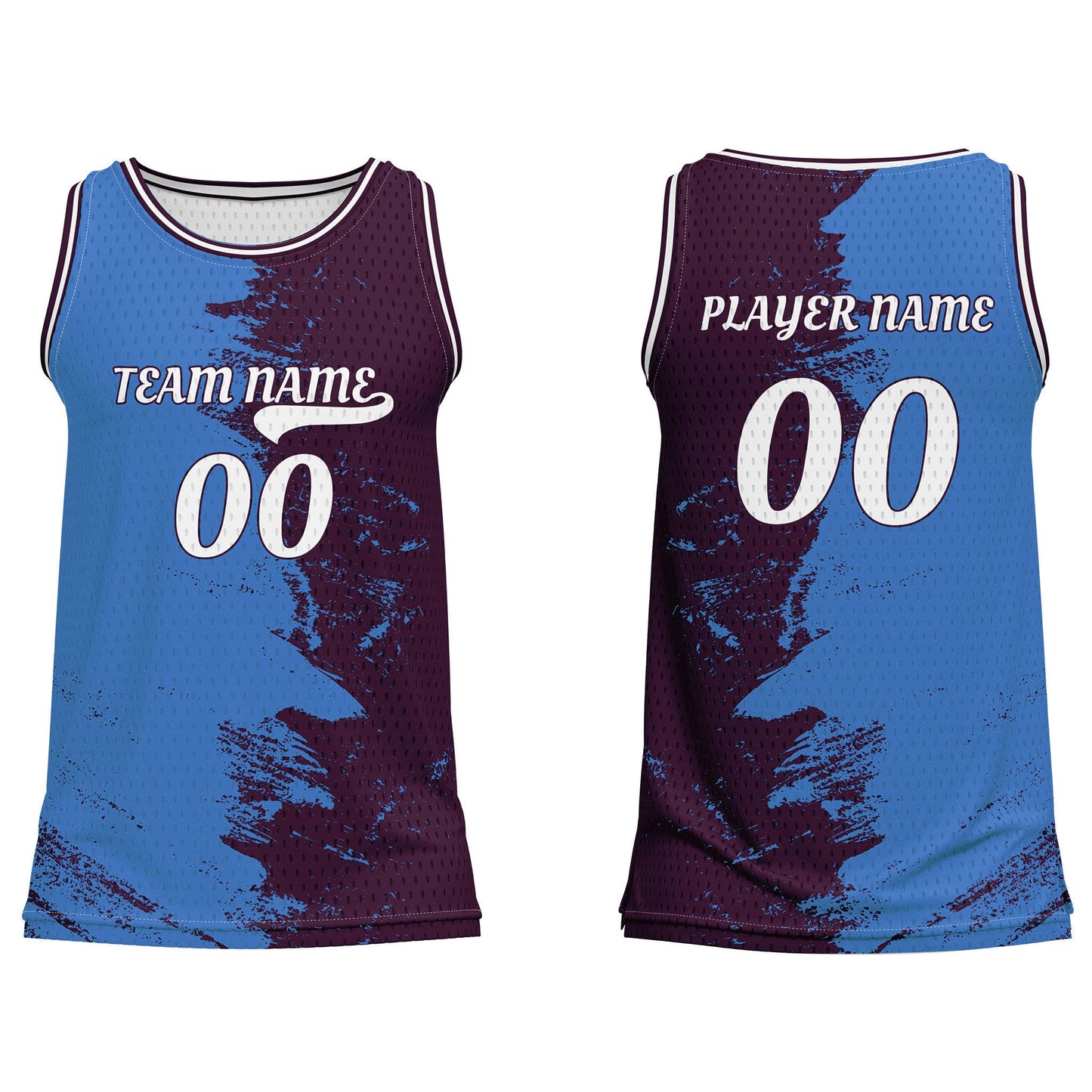 Custom Basketball Tank Top - Split Gradient Personalized Top