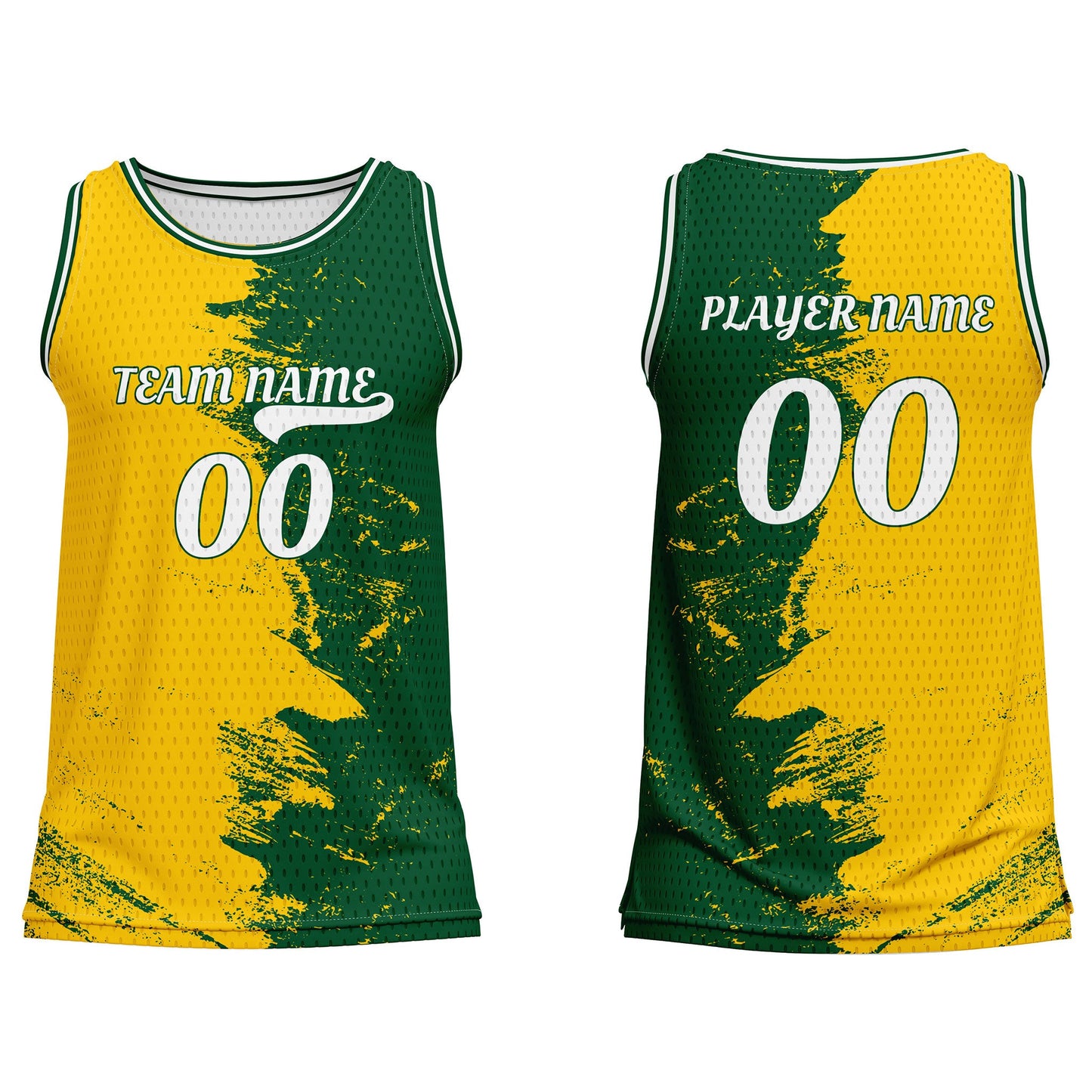 Custom Basketball Tank Top - Split Gradient Personalized Top