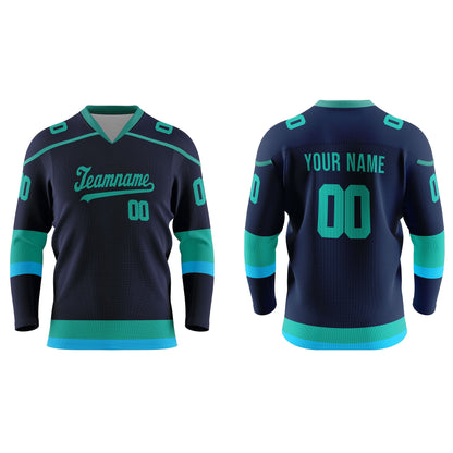 Custom Ice Hockey Jersey - Tri-Color Accent - Personalized Top
