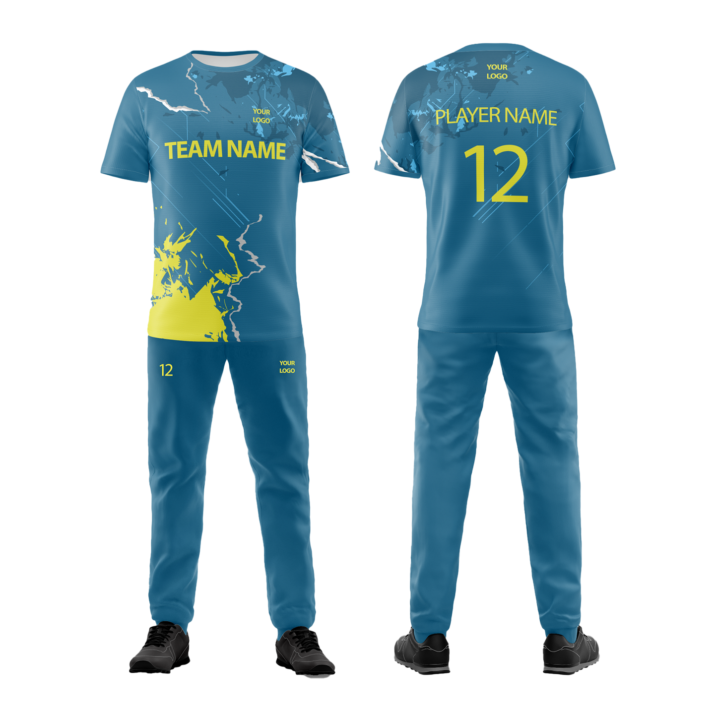 Custom Cricket Uniform - Abstract Accent - Personalized Teamwear