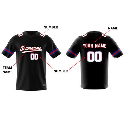 Custom American Football Jersey - Color Accent - Personalized