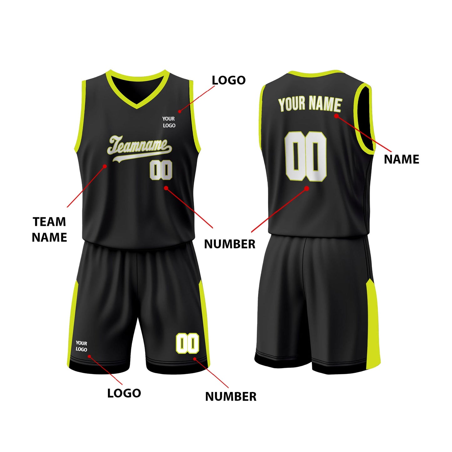 Custom Basketball Uniform - Grunge Halftone - Personalized Kit
